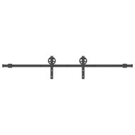 Комплект механизъм за плъзгаща врата, 200 см, стомана, черен