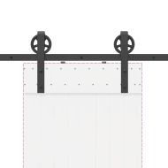 Комплект механизъм за плъзгаща врата, 200 см, стомана, черен