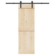 Комплект механизъм за плъзгаща врата, 183 см, стомана, черен