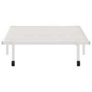 Рамка за легло без матрак Сгъваема бяла 100x200 cm Стомана