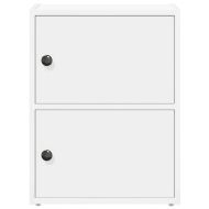 Библиотека, бяла, 40x24x52 см, инженерно дърво