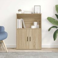 Библиотека, сонома дъб, 60x24x85 см, инженерно дърво