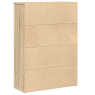 Библиотека, сонома дъб, 60x24x85 см, инженерно дърво