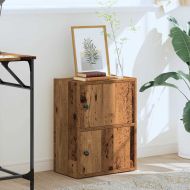 Библиотека, старо дърво, 40x24x52 см, инженерно дърво