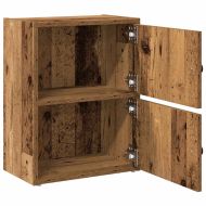 Библиотека, старо дърво, 40x24x52 см, инженерно дърво