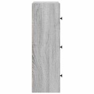 Библиотека, сив сонома, 40x24x77 см, инженерно дърво