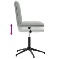 Трапезни столове, 6 бр, светлосиви, кадифе