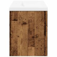 Комплект мебели за баня от 2 части старо дърво инженерно дърво