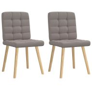 Трапезни столове, 2 бр, таупе, текстил