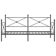 Дневно легло без матрак Черно 100x190 cm Стомана