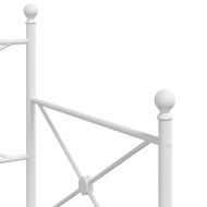 Дневна спалня с багажник без матрак Бяла 90х190 cm Стомана