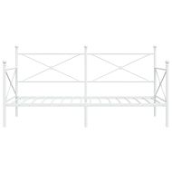 Дневно легло без матрак Бяло 100x190 cm Стомана