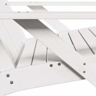 Градински стол Адирондак бял 75x77x77 cm масивна дървесина бор