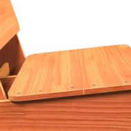 Градински столове 2 бр. восъчен кафяв 60x64x70,5 cm