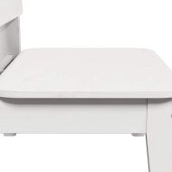 Градински столове 2 бр. бели 60x52,5x72cm масивна дървесина бор