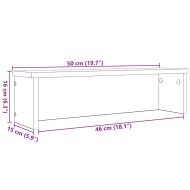 Кухненска стойка, подреждаща се бетонно сиво 50x15x16 см