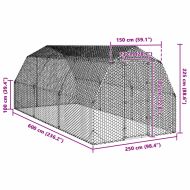Пилешки бяг 2,5x6x2,25 m Поцинкована стомана