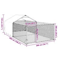 Открита кучешка колиба с бягаща пътека 5x2x1,5 m