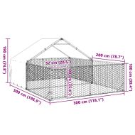 Открита кучешка колиба с бягаща пътека 5x3x1,9 m