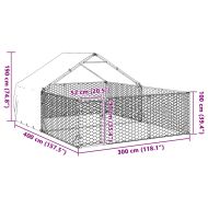 Открита кучешка колиба с бягаща пътека 4x3x1,9 m