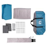 Семейна палатка с куполна веранда за 9души, синя, водоустойчива