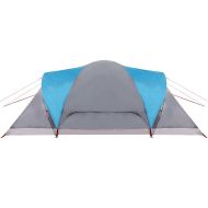 Семейна куполна палатка, 6-местна, синя, водоустойчива