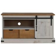 ТВ шкаф HALDEN с плъзгаща се врата Бял 110x40x60 cm