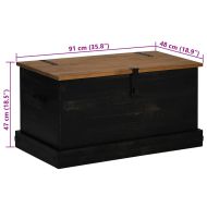 Скрин за съхранение HALDEN черен 91x48x47 cm бор