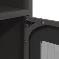 Нощно шкафче черно 36x39x78 cm Студено валцувана стомана