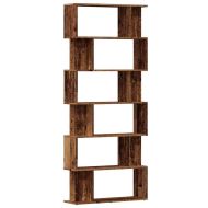 Шкаф за книги от старо дърво 80x24x192 cm Инженерна дървесина