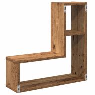 Wall Cube Shelves 2 бр. старо дърво 50x15x50 cm