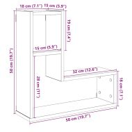 Wall Cube Shelves 2 бр. старо дърво 50x15x50 cm