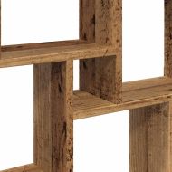 Стенна кубична етажерка от старо дърво 90x15x119,5 cm