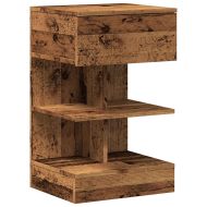 Нощно шкафче от старо дърво 40x35x65 cm Инженерна дървесина