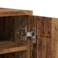 Шкаф за обувки от старо дърво 32x35x92 cm Инженерна дървесина