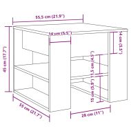 Масичка за кафе от старо дърво 55,5x55x45cm Инженерна дървесина