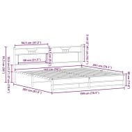 Метална рамка за легло, без матрак, опушен дъб, 193x201 см