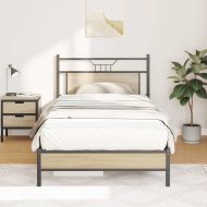 Рамка за легло без матрак дъб сонома 107x203 см инженерно дърво