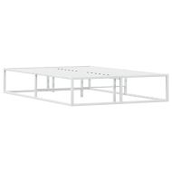 Рамка за легло без матрак Бяла 120x200 cm Метал