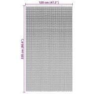 Завеса за врата срещу насекоми Тъмно сиво 120x220 cm Бамбук