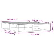 Рамка за легло без матрак Бяла 160x200 cm Метал