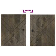 Комплект мебели за баня от 5 части Черно масивно дърво Манго