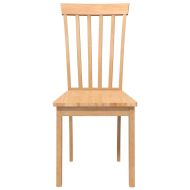 трапезни столове 2 бр. естествена масивна дървесина гума