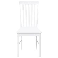 трапезни столове 2 бр. бяла масивна дървесина гума