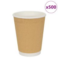 Хартиени чаши за кафе 500 бр. 12oz 300ml Кафяво