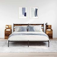 Нощни шкафчета с 2 чекмеджета 2 бр., старо дърво 38x34x80 см