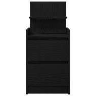 Нощни шкафчета с 2 чекмеджета 2 бр., черно 38x34x80 см