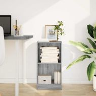 Библиотека, сив сонома, 40x24x76 см, инженерно дърво