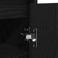 Шкаф за обувки Черен дъб 29,5x34x76 см, инженерно дърво