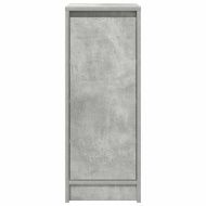 Шкаф за обувки, бетонно сив, 29,5x34x76 см, инженерно дърво